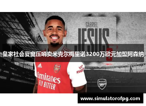 皇家社会夏窗压哨卖米克尔梅里诺3200万欧元加盟阿森纳